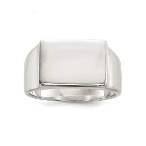 Sterling Silver Mens Closed Back Signet Ring
