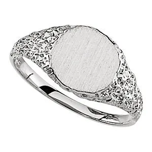 Sterling Silver Signet Ring, Size 7