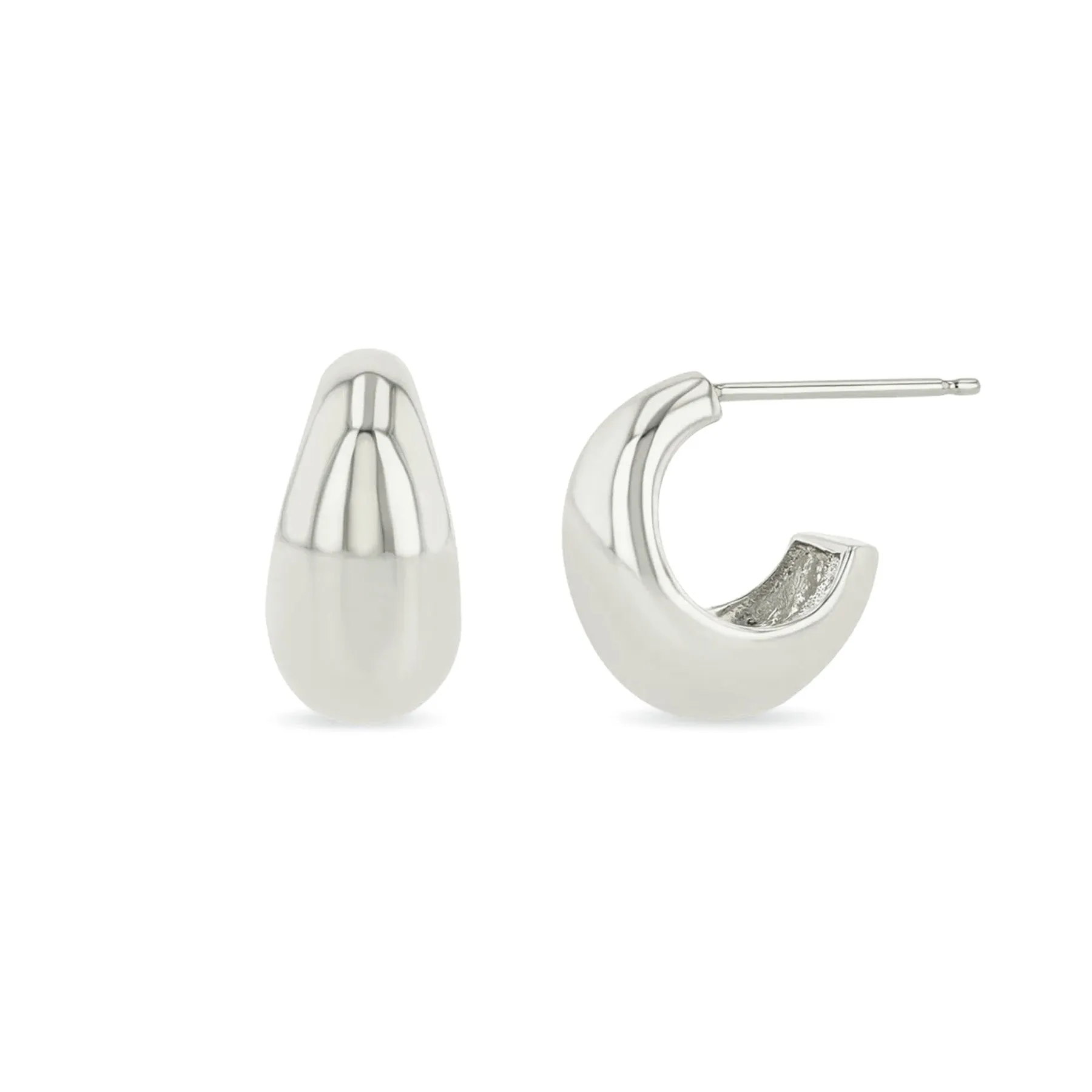 Sterling Silver Small "Aura" Hoops