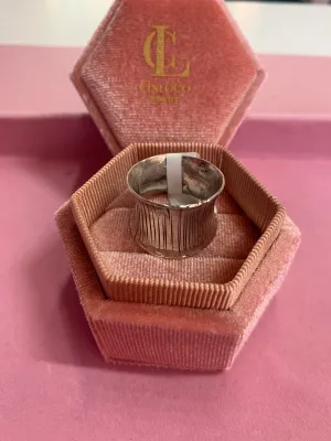 Sterling Silver Vintage Tree Log Ring