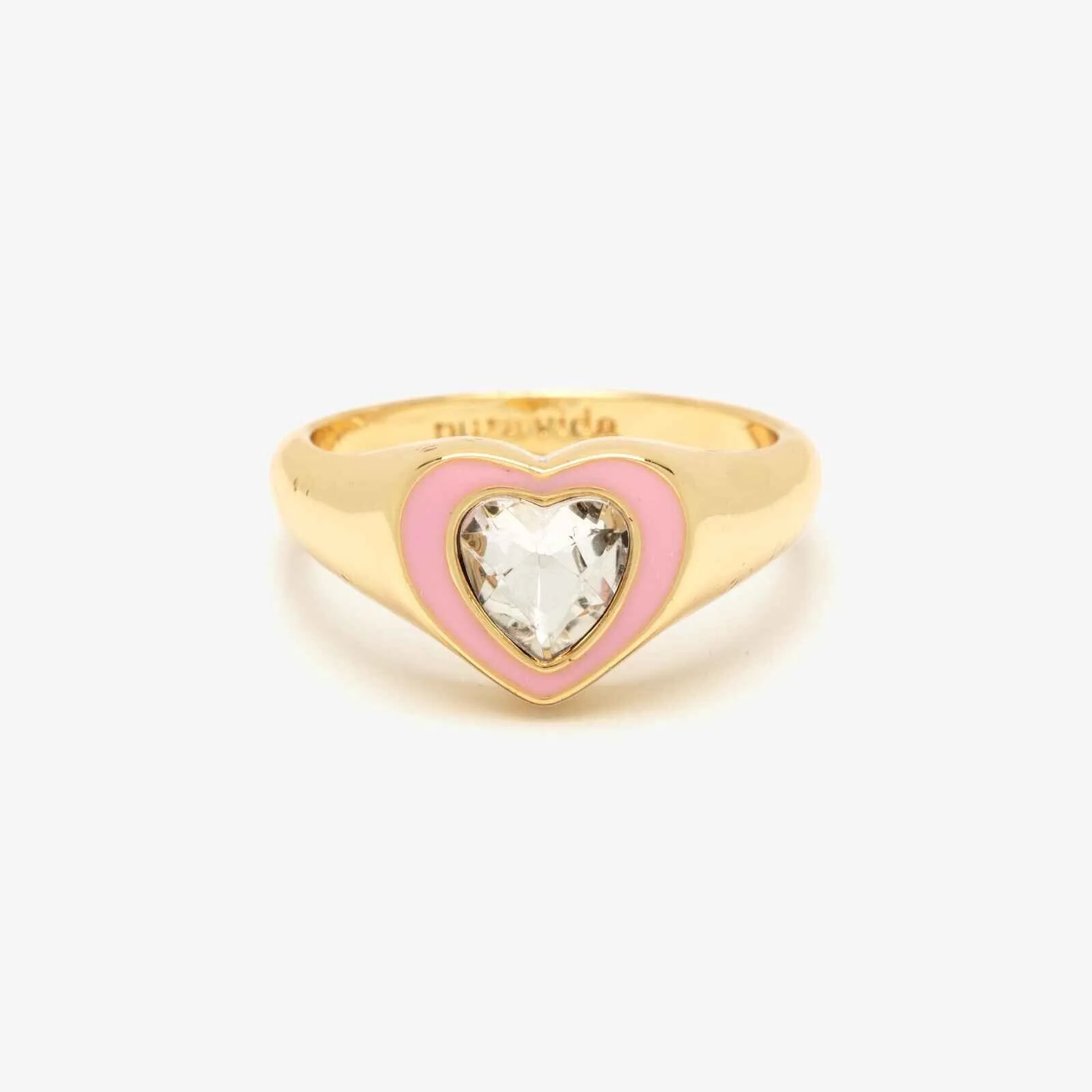 Stone & Enamel Heart Ring