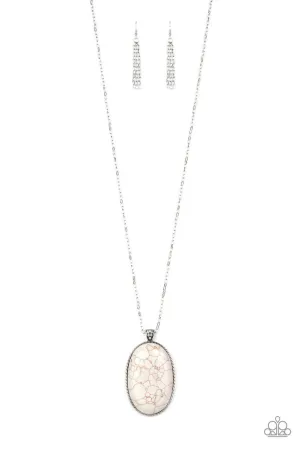 Stone Stampede White Paparazzi Necklace