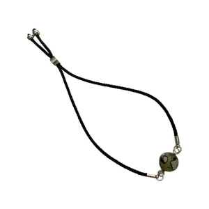 Taylor Bracelet Black Cord - Steel