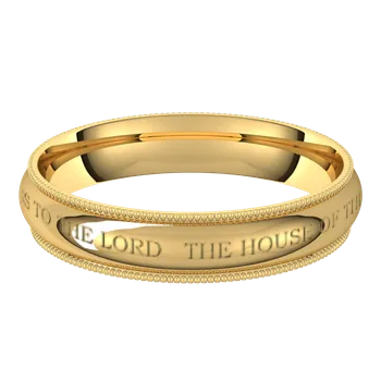 Temple Wedding Ring, Ladies #8034 14K Gold