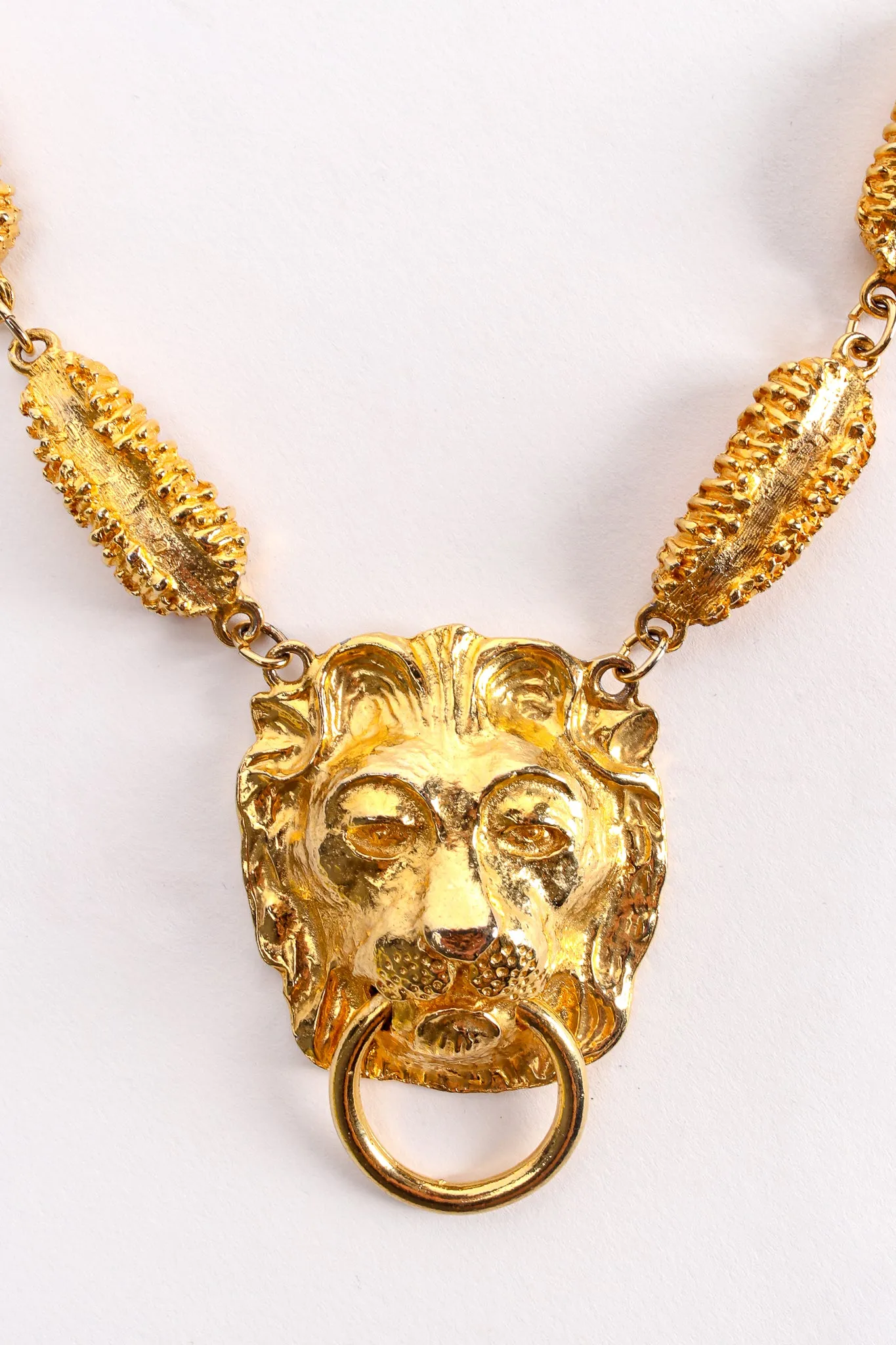 Textured Lion Knocker Pendant
