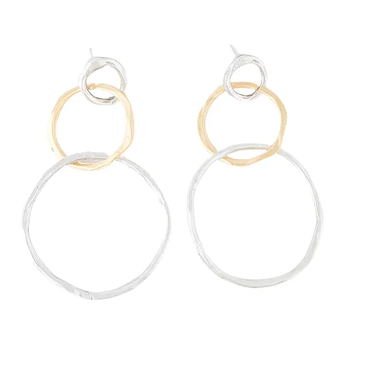 The Aria Luxe Triple Hoop Studs