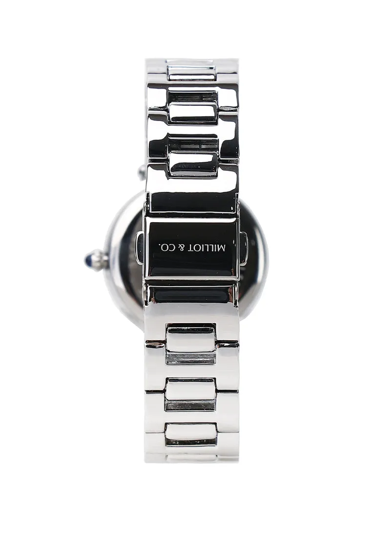 The Time Silver Metal His and Her Set (Silver)