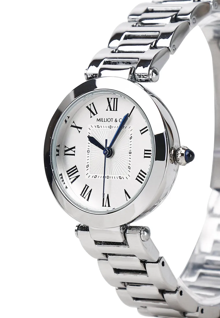 The Time Silver Metal His and Her Set (Silver)