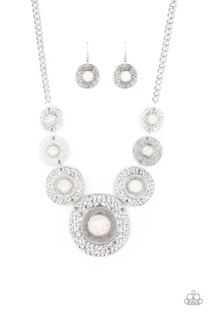 Tiger Trap White Paparazzi Necklace