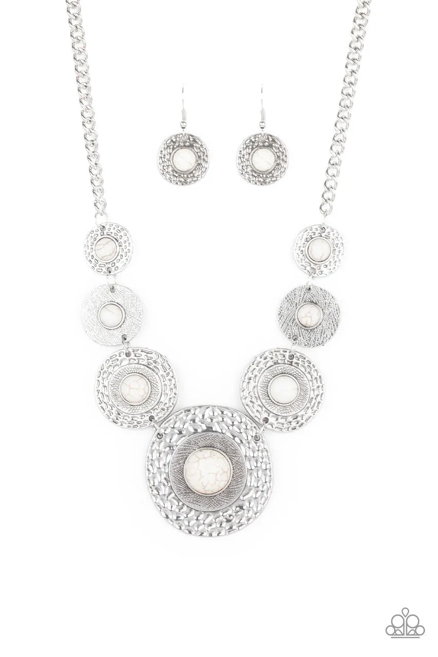 Tiger Trap White Paparazzi Necklace
