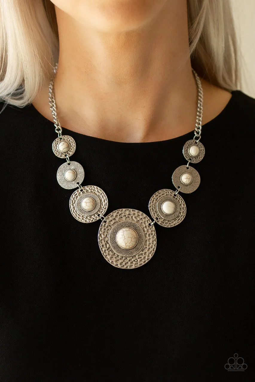 Tiger Trap White Paparazzi Necklace