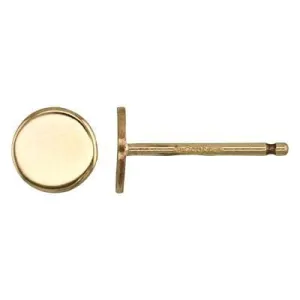Tiny Gold Dot Circle Stud Earrings