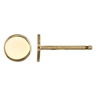 Tiny Gold Dot Circle Stud Earrings