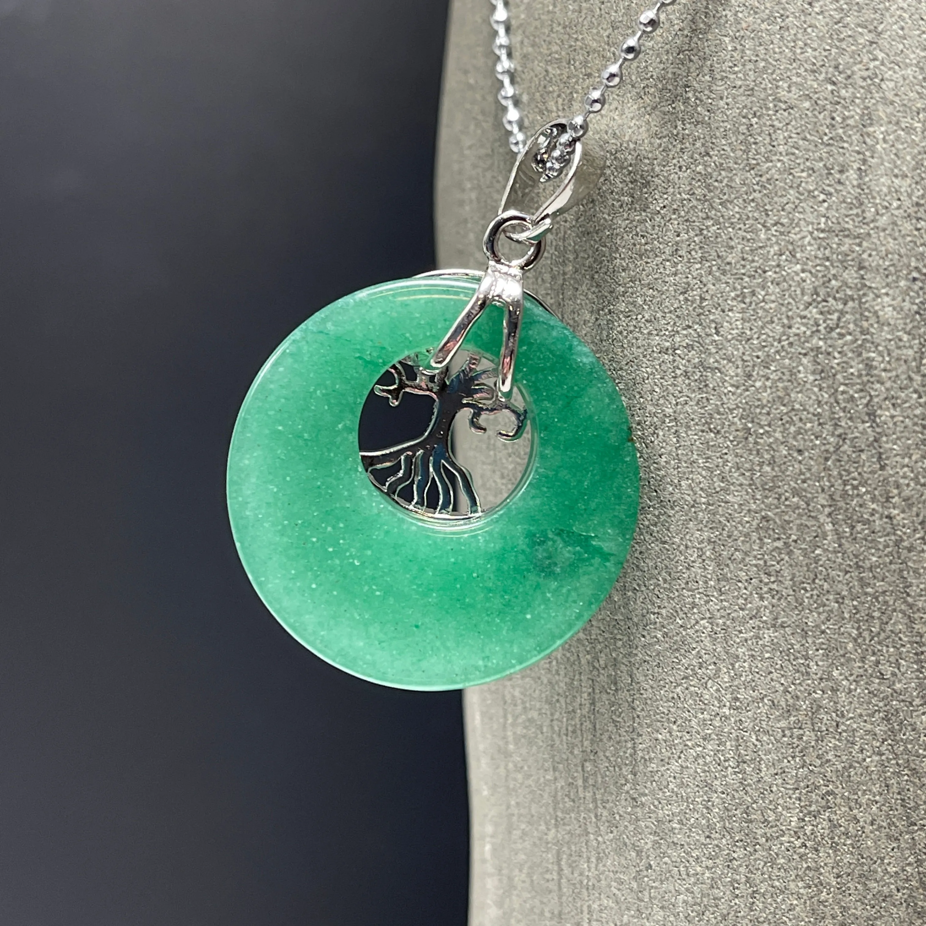 Tree of Life Gem and Shell Necklace