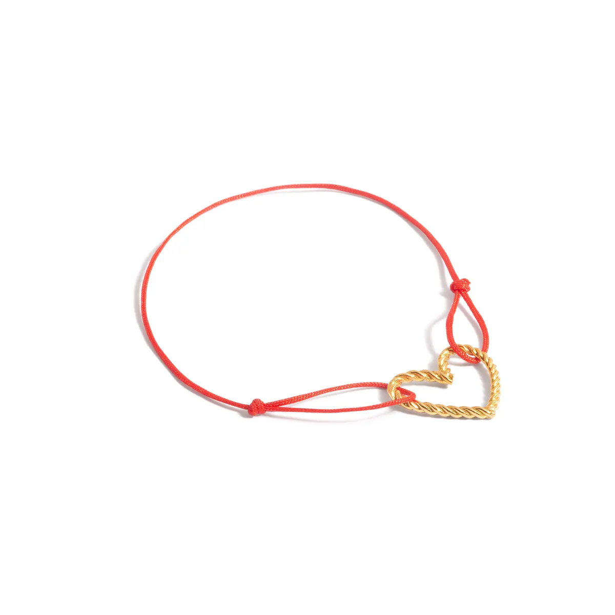 Twisted Heart Cord Bracelet