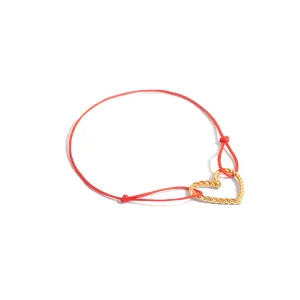 Twisted Heart Cord Bracelet