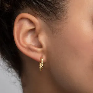 Twisted Hoop Earrings - 18K Gold Vermeil