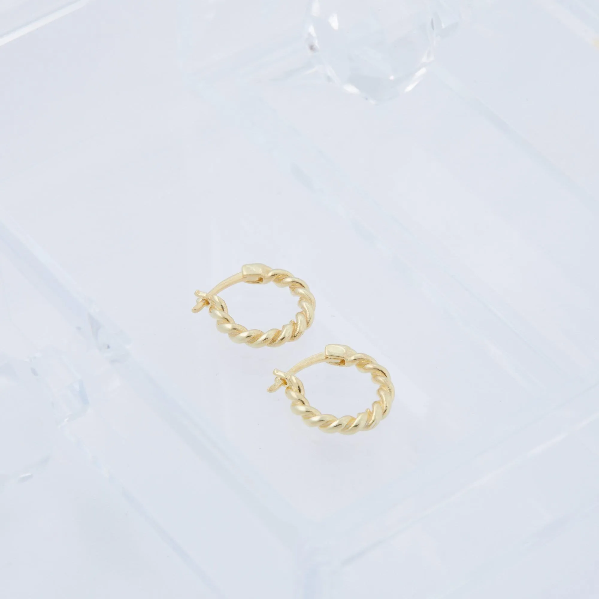 Twisted Hoop Earrings - 18K Gold Vermeil