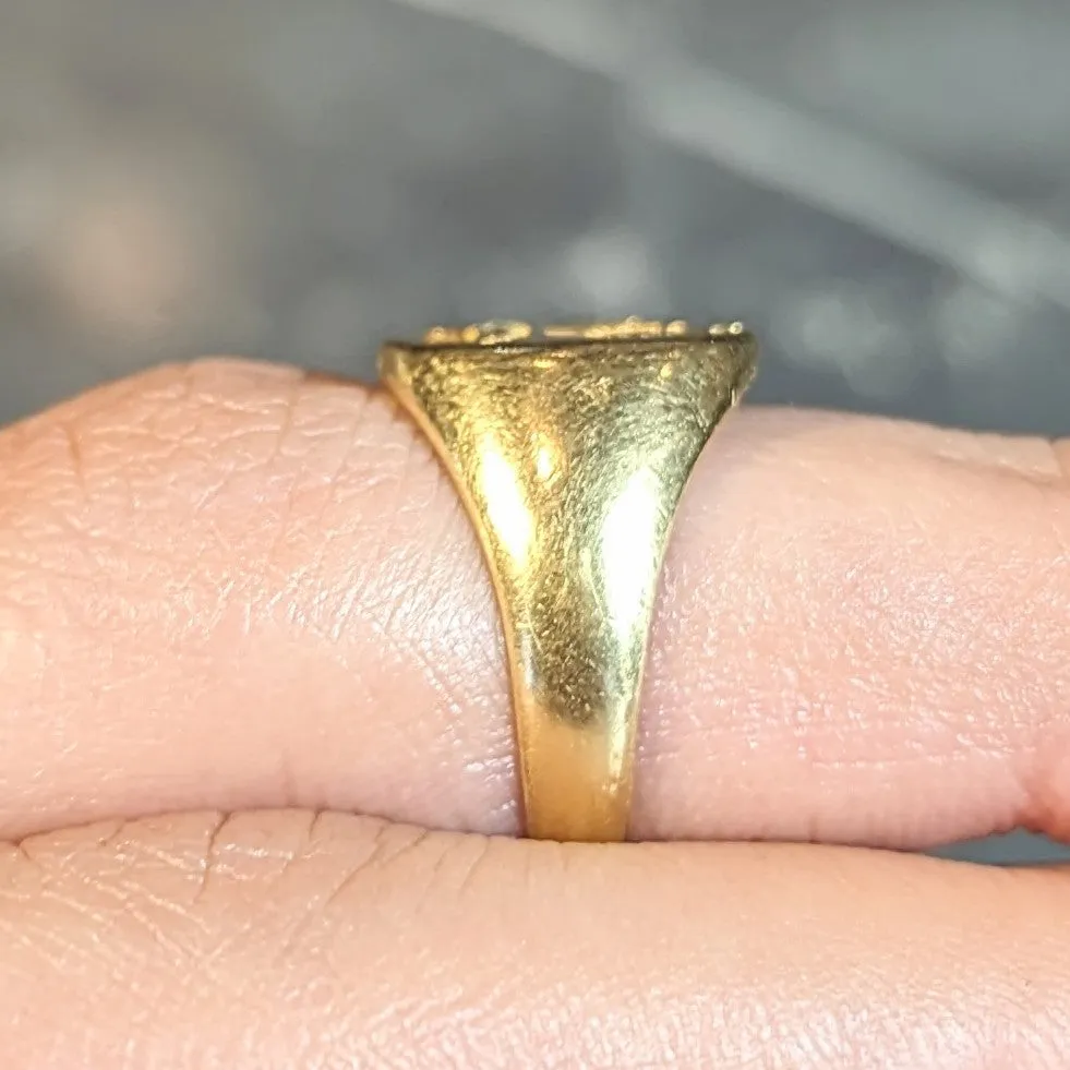 Victorian 18 Karat Yellow Gold Heraldic Lion Intaglio Antique Unisex Signet Ring