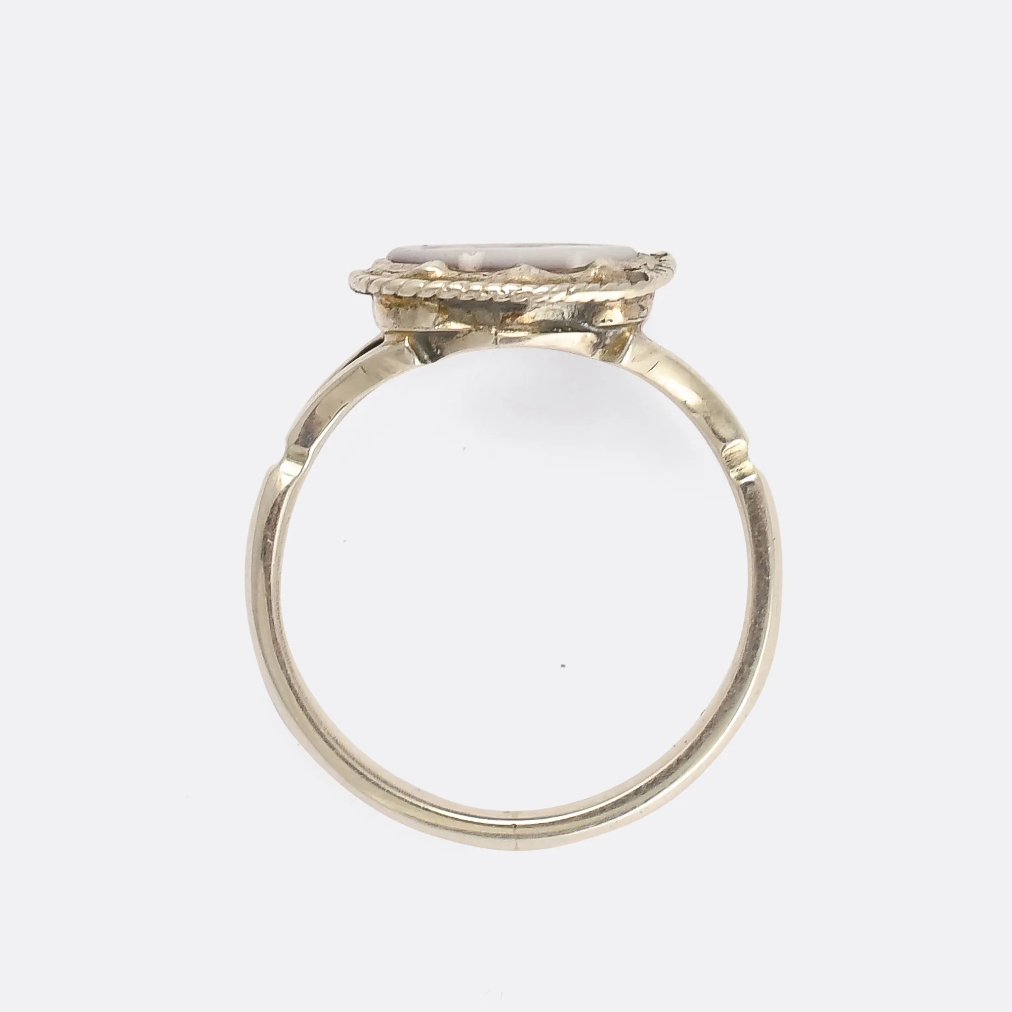 Victorian Dragon Intaglio Shield Signet Ring