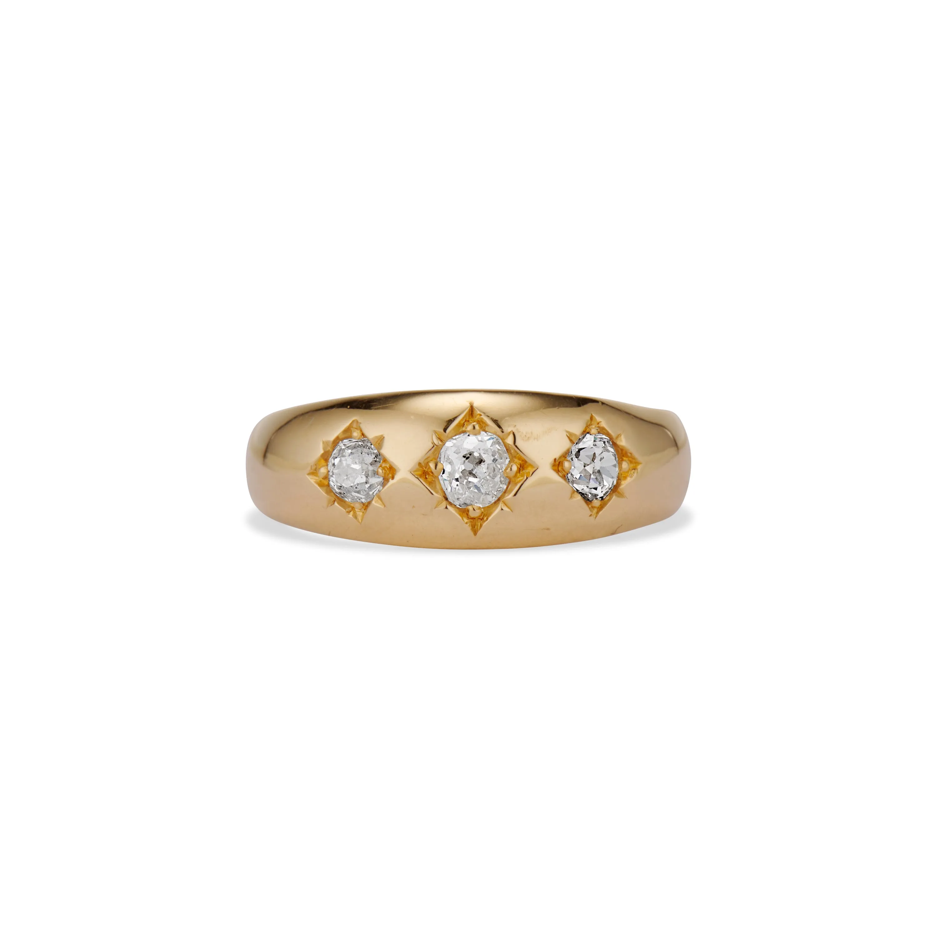 Victorian Three Diamond Gypsy Ring