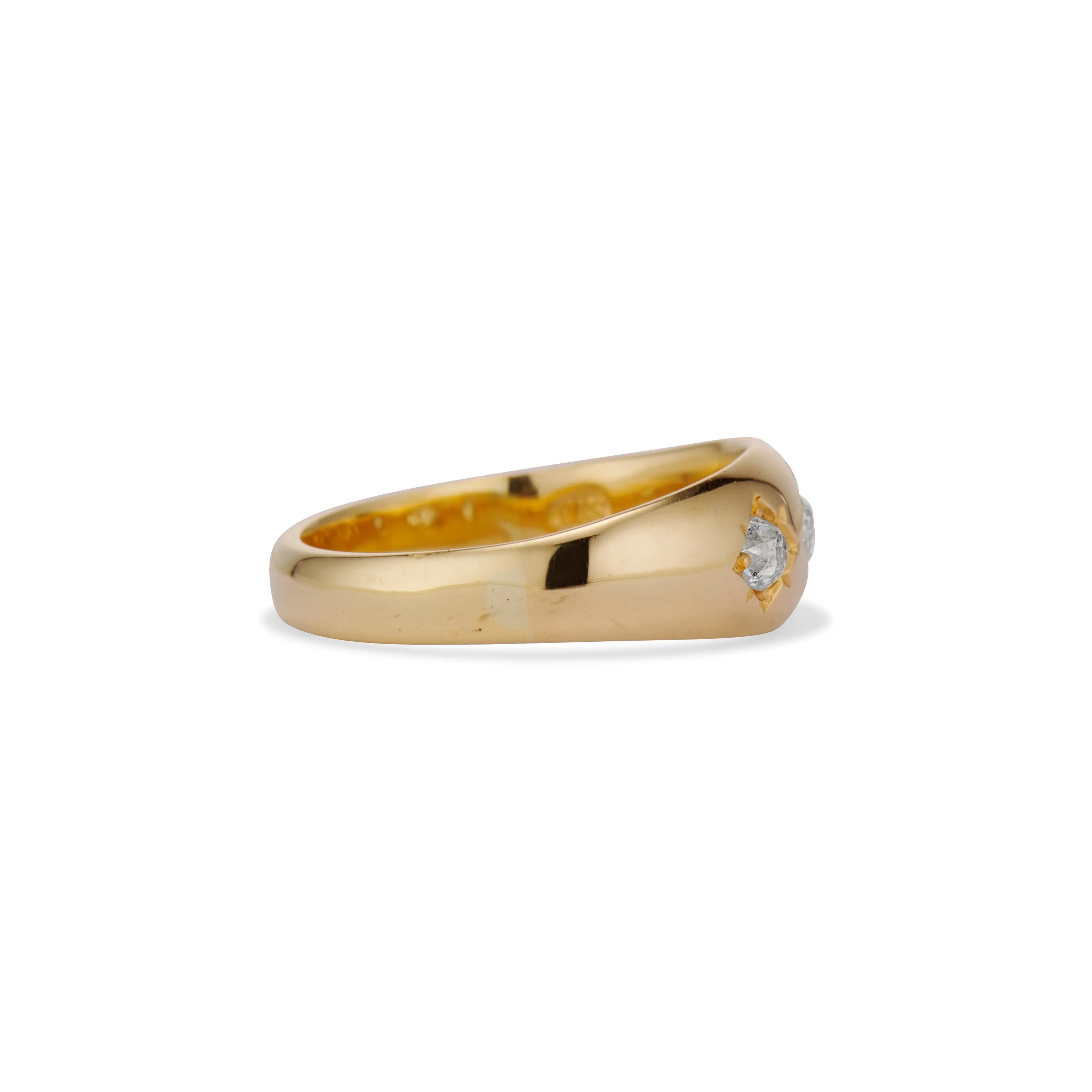 Victorian Three Diamond Gypsy Ring