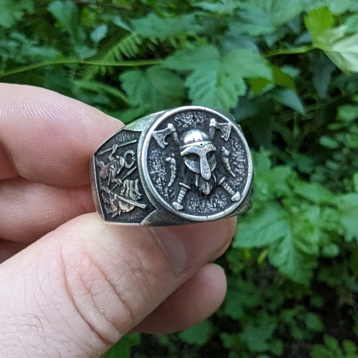 Viking warrior signet ring