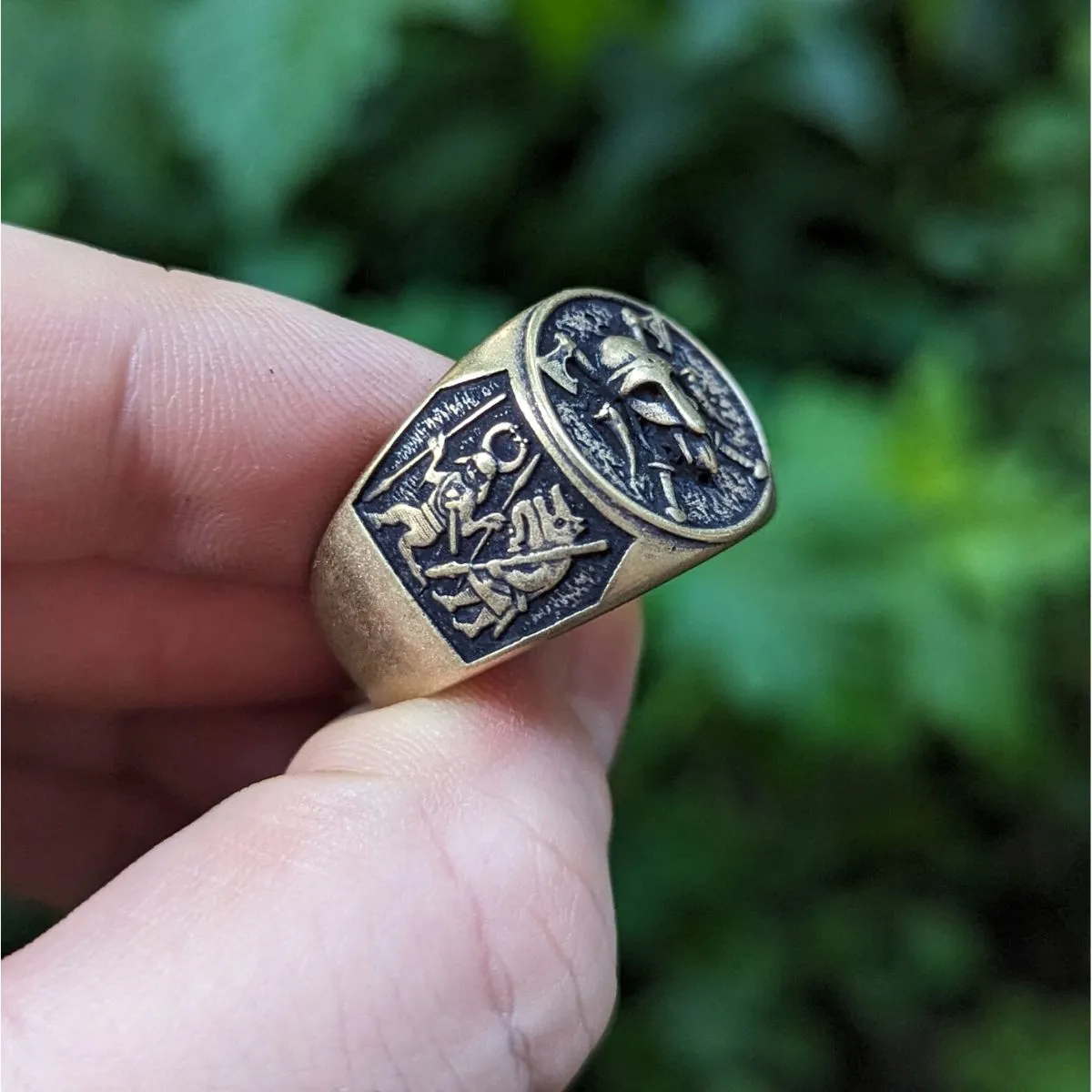 Viking warrior signet ring