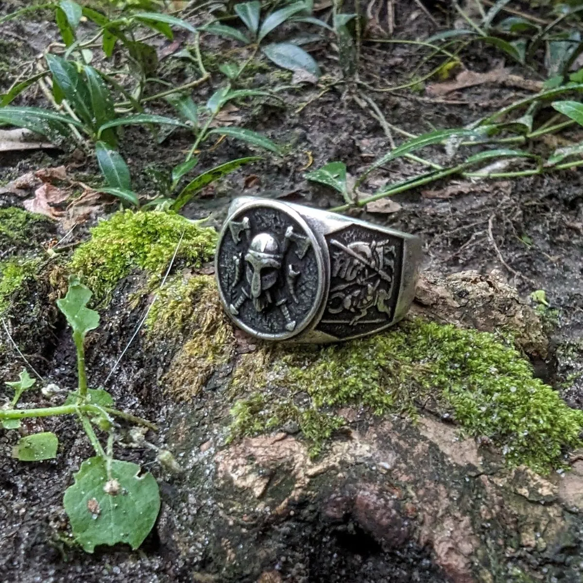 Viking warrior signet ring