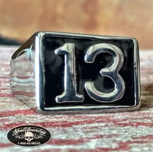 Vintage '13' Biker Ring (#375)