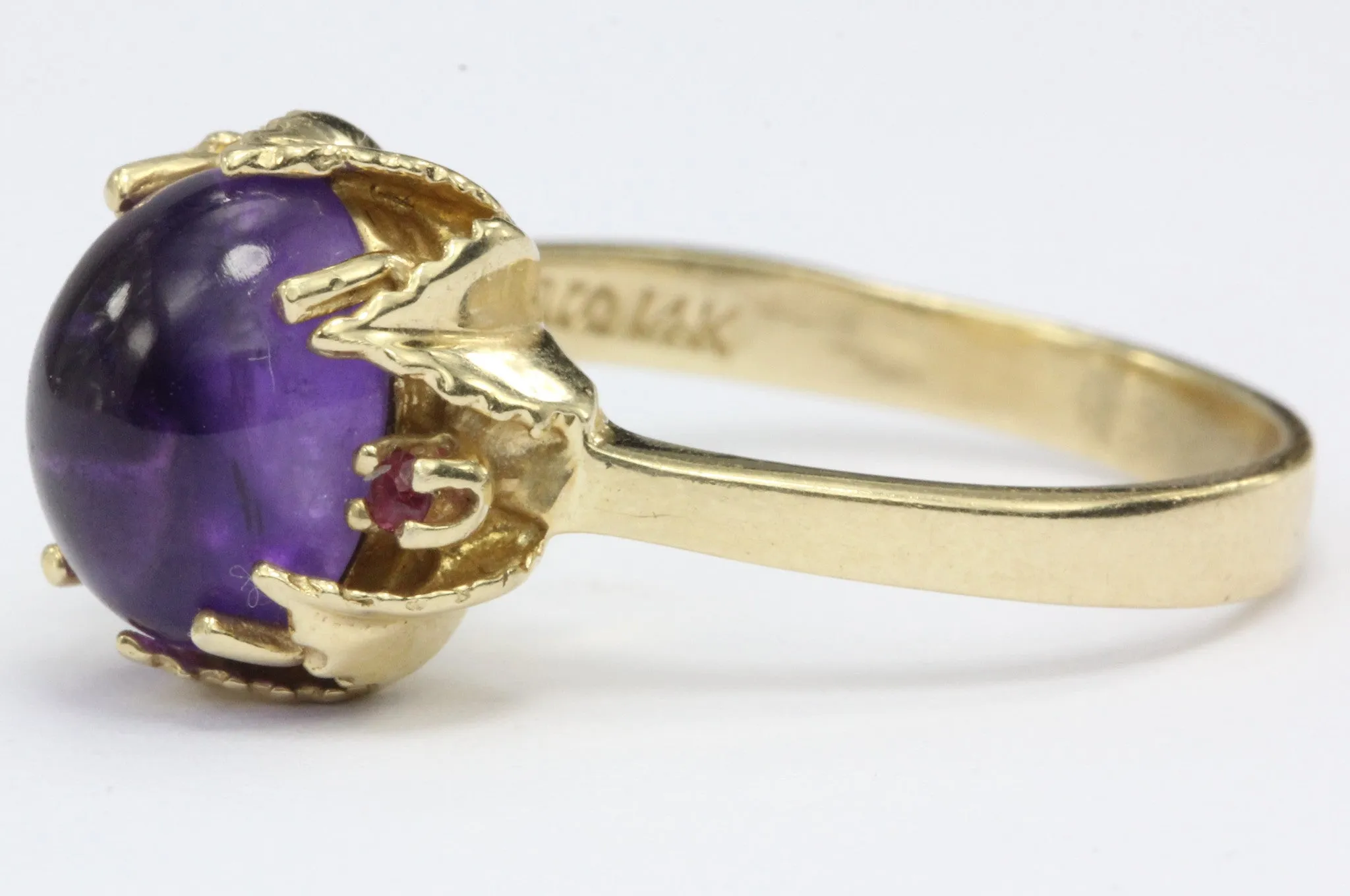 Vintage 14K Gold 3.25 Carat Amethyst Ring