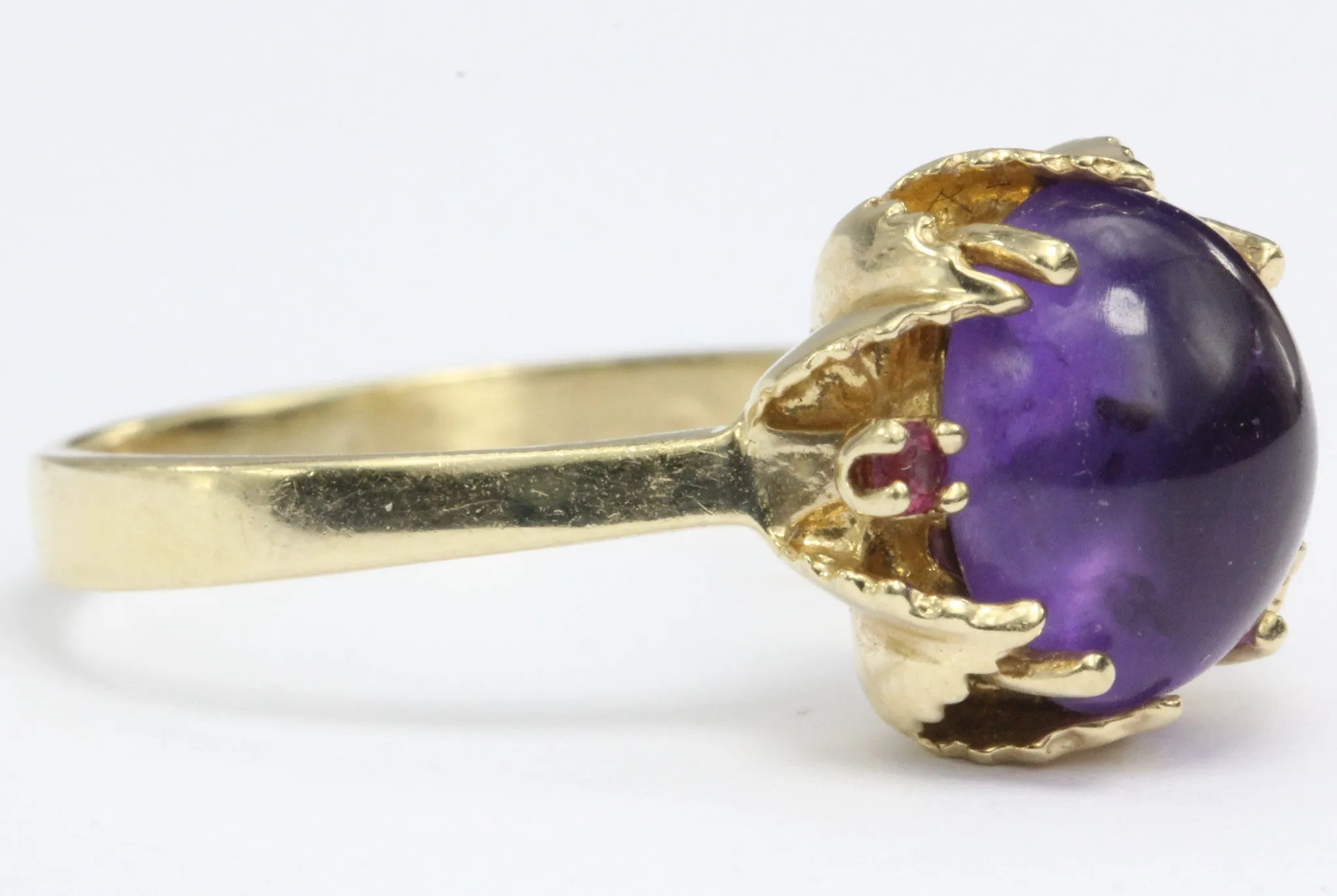 Vintage 14K Gold 3.25 Carat Amethyst Ring