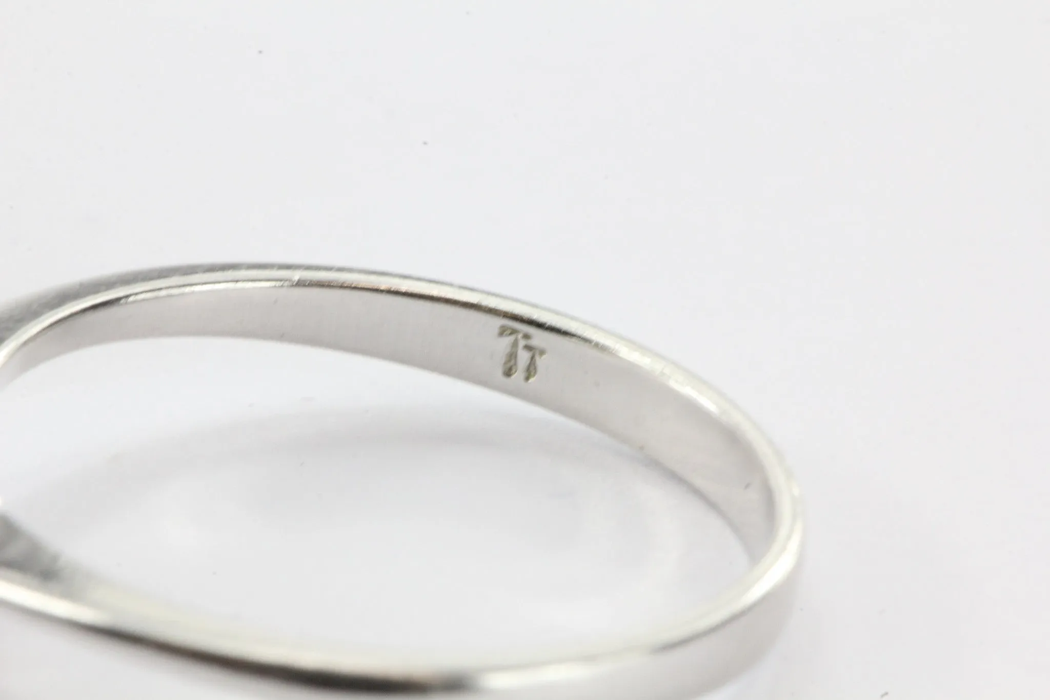 Vintage 14K White Gold Diamond Cluster Ring