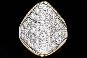 Vintage 14K Yellow Gold 2 Carat Total Weight Diamond Ring