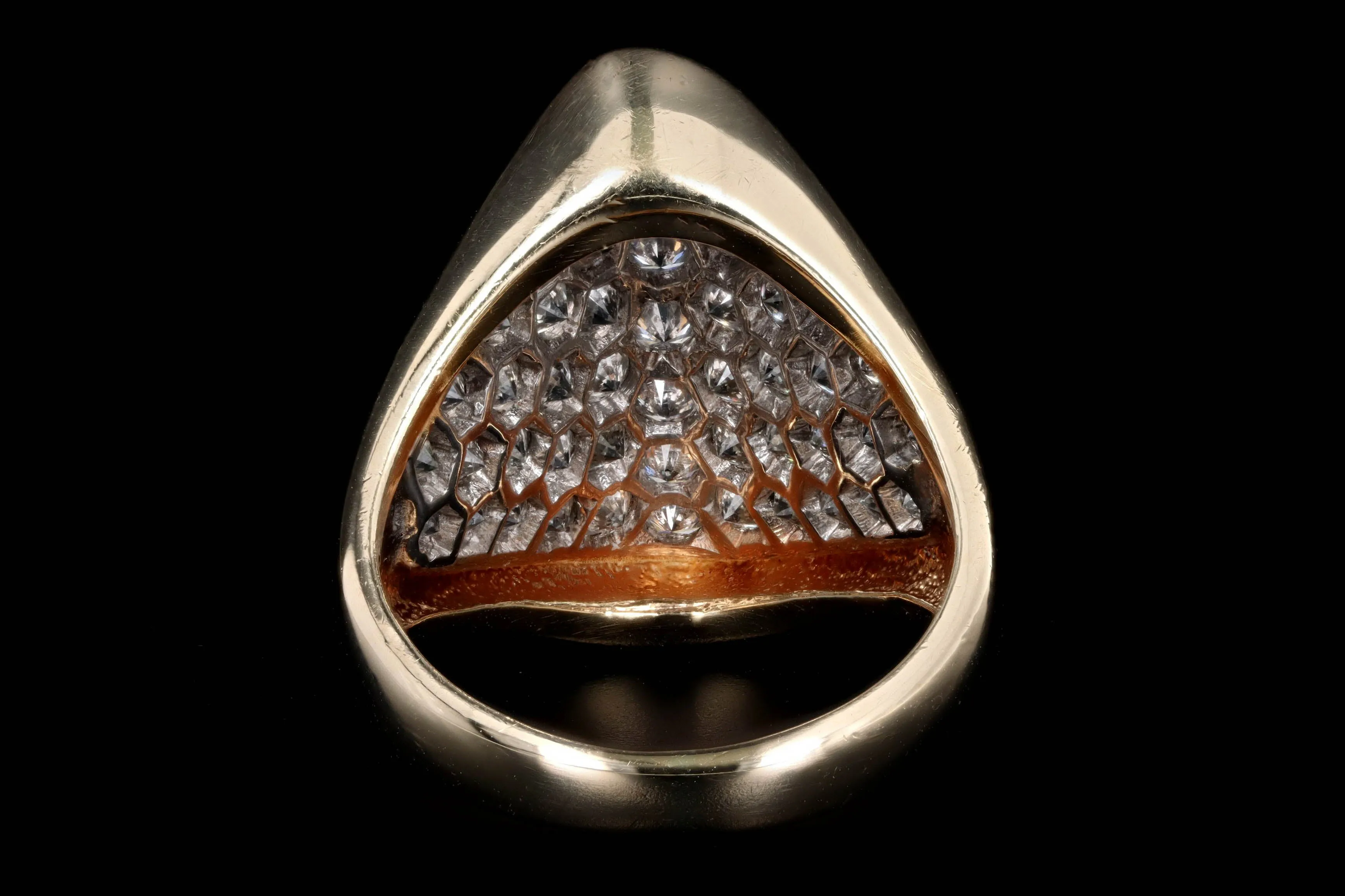 Vintage 14K Yellow Gold 2 Carat Total Weight Diamond Ring