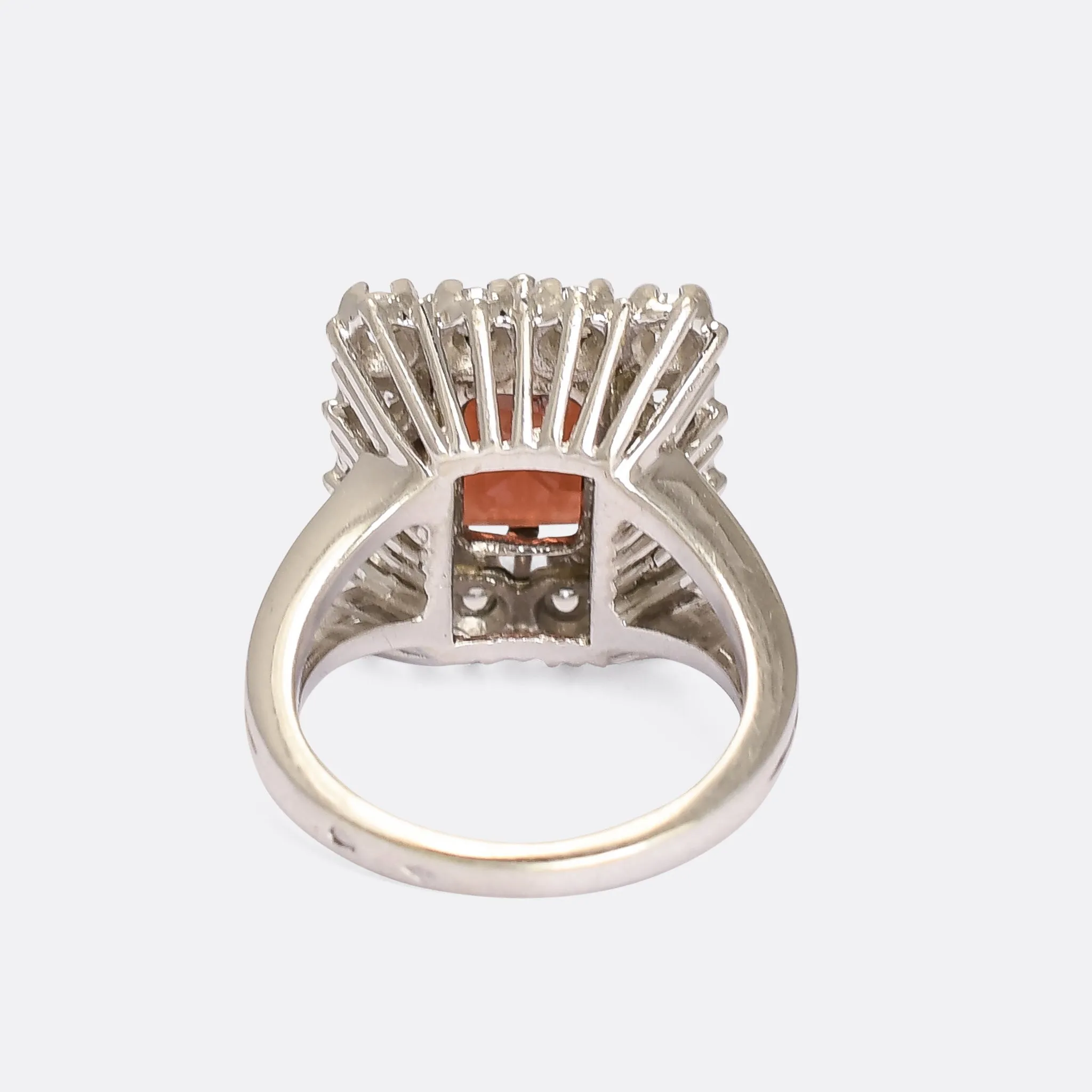 Vintage 6 Carat Garnet Picture Frame Ring