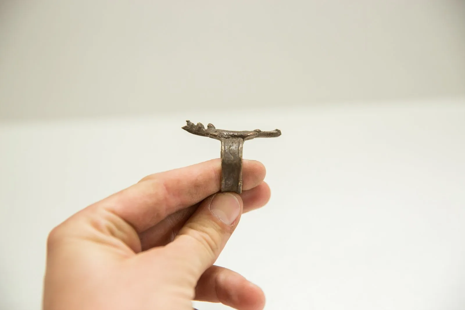 Vintage African Bronze Crocodile Ring