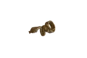 Vintage African Bronze Snake Ring