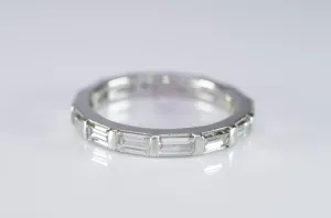 VINTAGE BAGUETTE CUT DIAMOND ETERNITY BAND