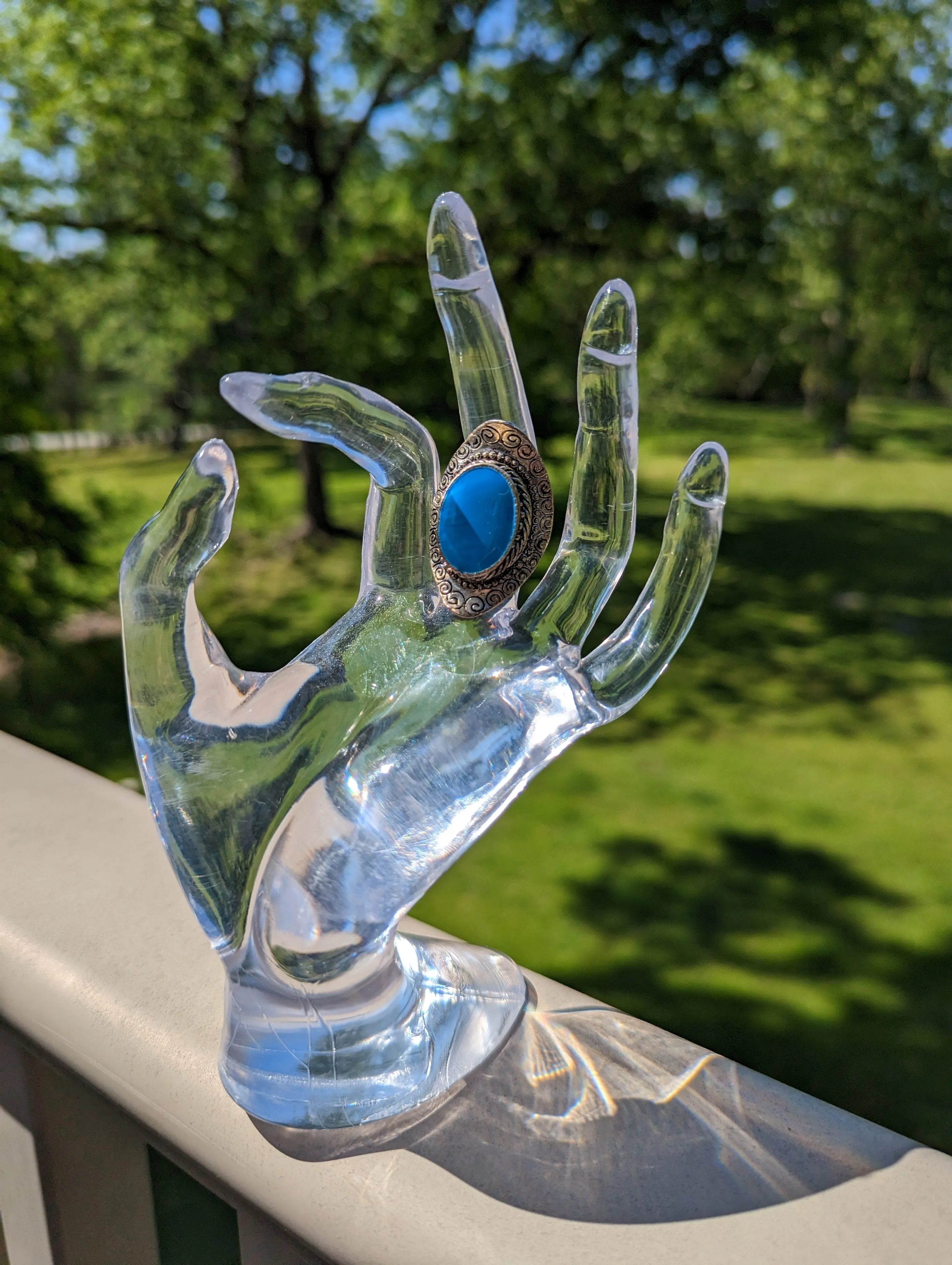 Vintage - Blue Stone Silver Ring