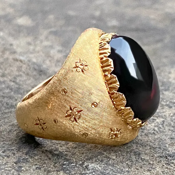 Vintage Cabochon Garnet Ring