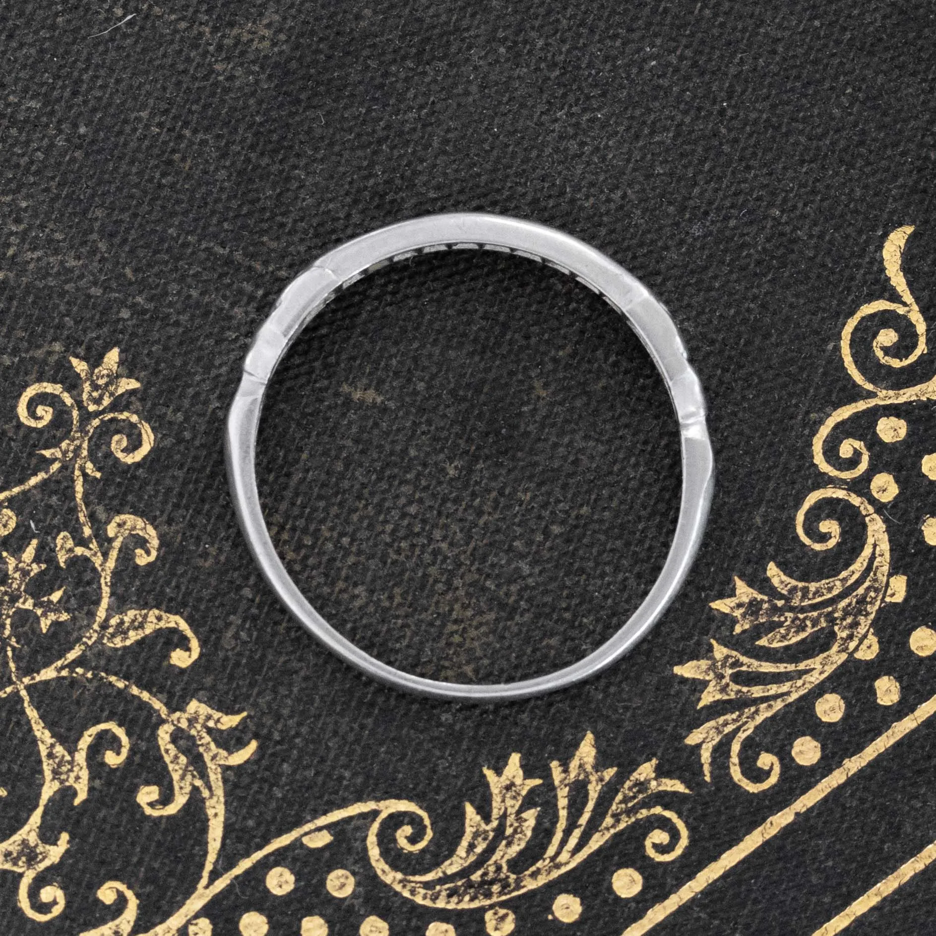 Vintage Diamond Platinum Wedding Band