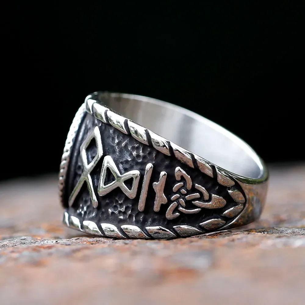 Vintage Dominant Edelstahl Wikinger Ring für Männer Jungen