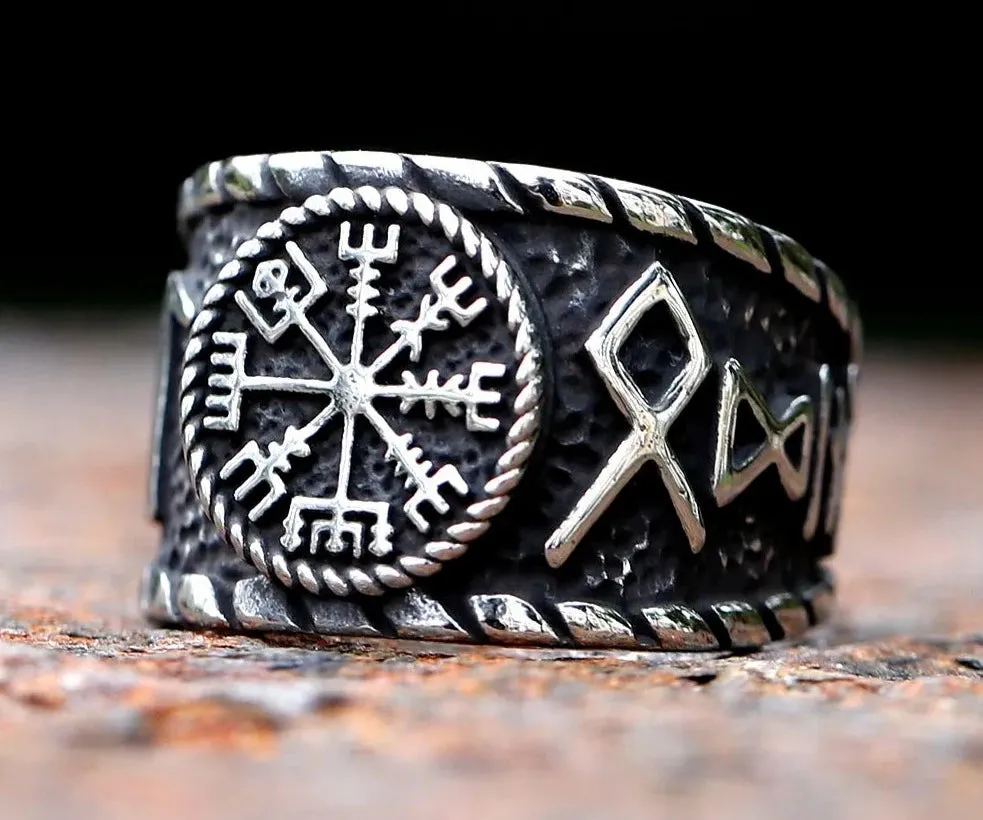 Vintage Dominant Edelstahl Wikinger Ring für Männer Jungen