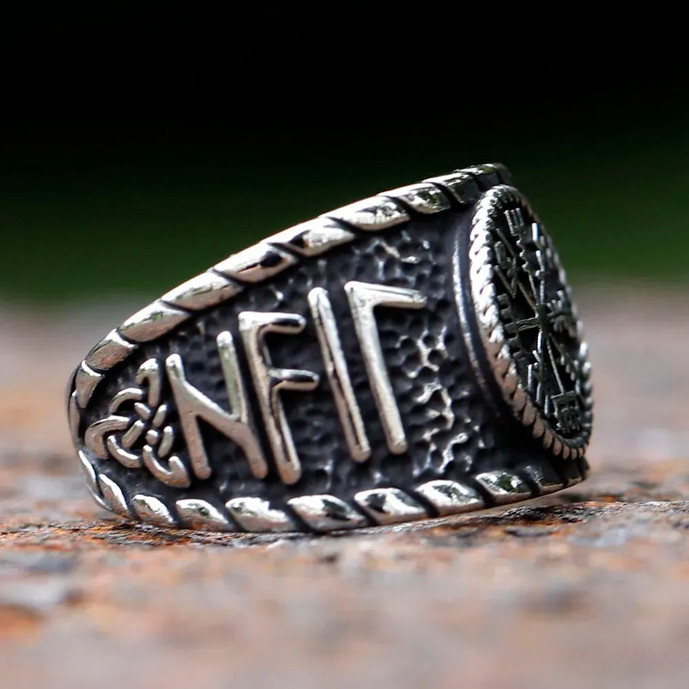 Vintage Dominant Edelstahl Wikinger Ring für Männer Jungen