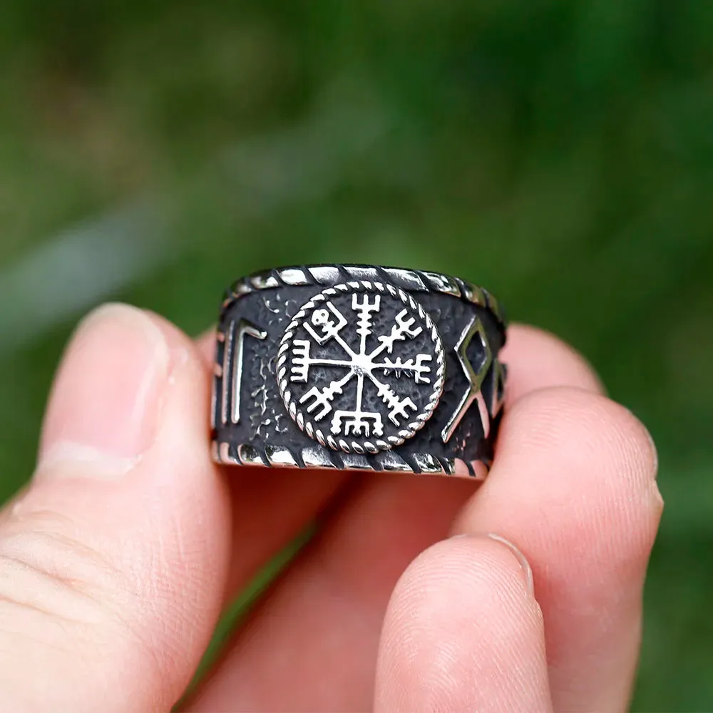 Vintage Dominant Edelstahl Wikinger Ring für Männer Jungen