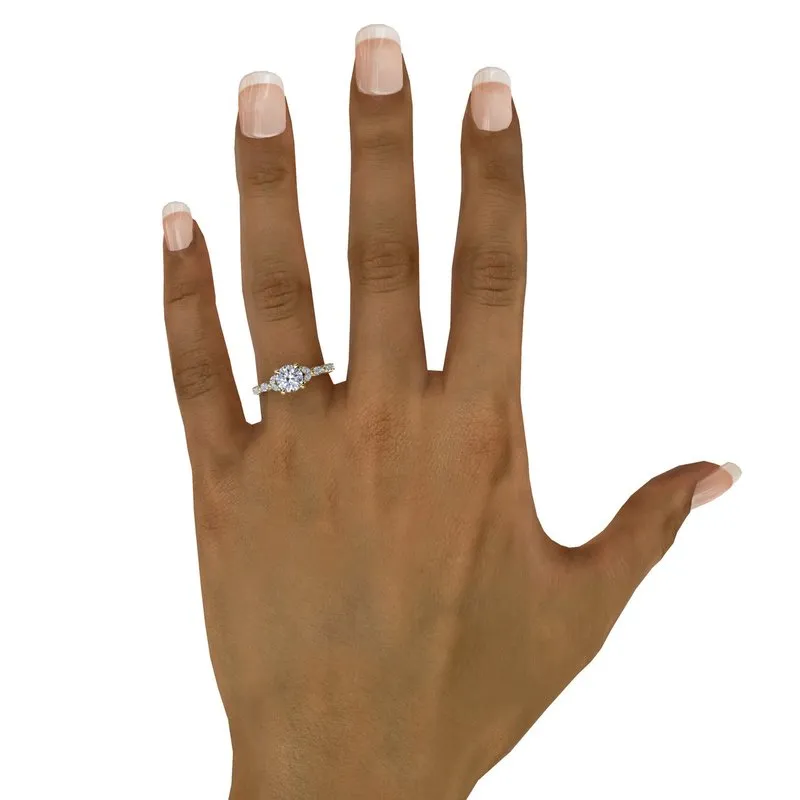 Vintage Floral Diamond Engagement Ring