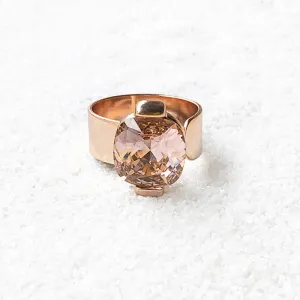 Vintage Glam Swarovski Rose Gold Ring