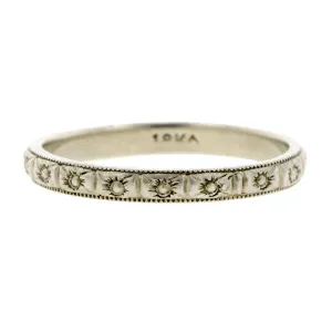 Vintage Patterned Wedding Band