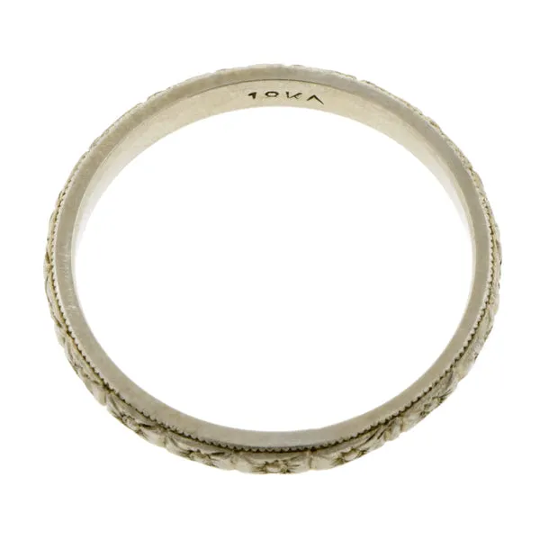 Vintage Patterned Wedding Band